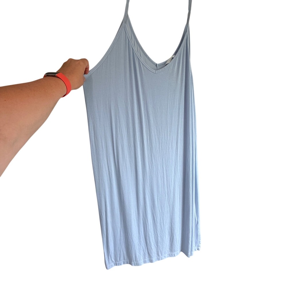 HM Ribbed Cami Dress Womens NWT XXL Blue Stretch Flowy Minimalist Basic